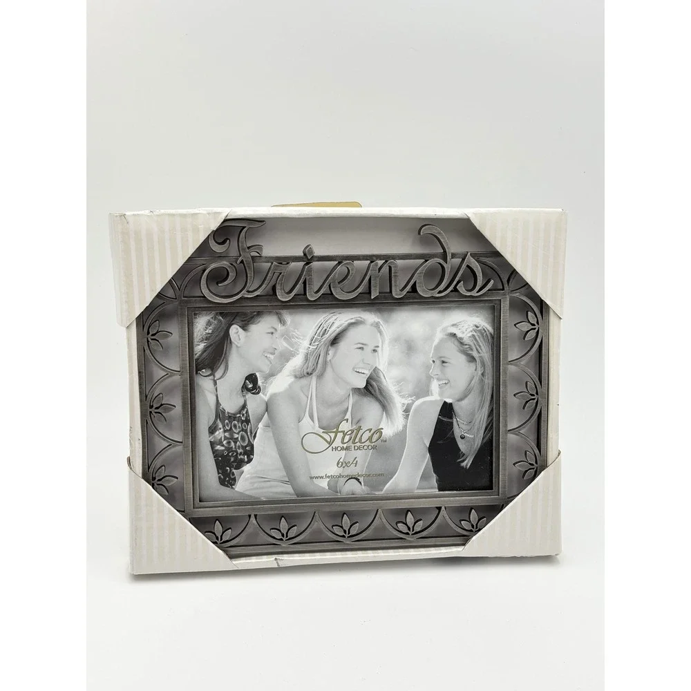 Fetco Home Decor Friends Picture Frame Pewter Metal 6x4 Vintage 2005 751264